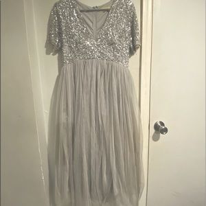 Maya sequin maternity maxi dress